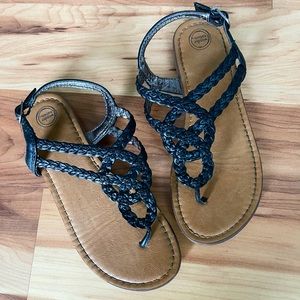 Girls Size 1 Black Sandals